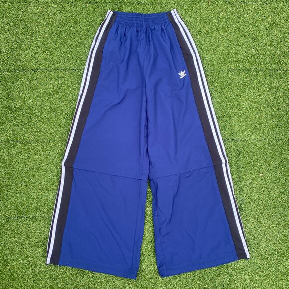 Adidas Women's Rasant Oversized Zip Off Track Pants Blue XS - Picture 1 of 7